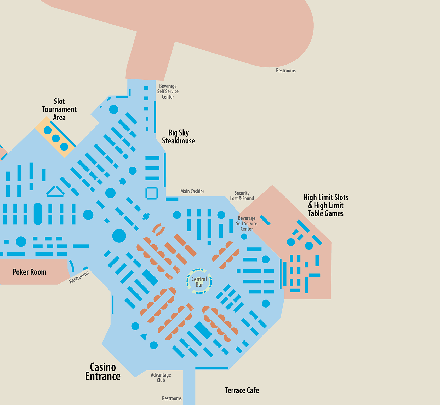 coushatta casino map