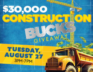 $30,000 Construction Bucks Giveaway