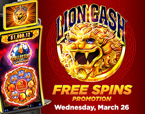 Lion Cash Free Spins Promotion