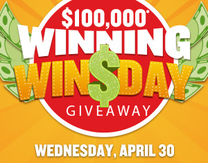 $100,000 Winning Winsday Giveaway