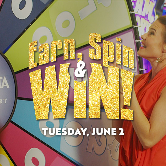 Earn, Spin & Win Slot Play Giveaway