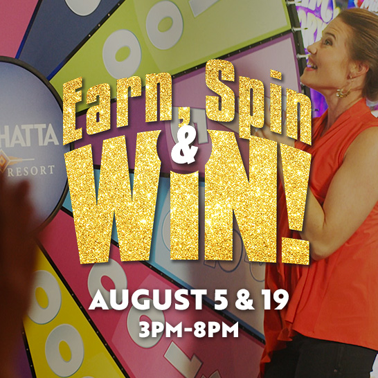 August Earn, Spin & Win Slot Play Giveaway