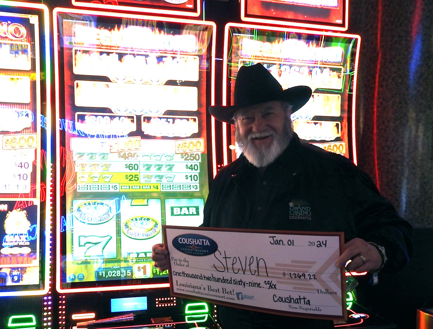 Past Winners January 2024 Page 8 Coushatta Casino Resort   Orig Steven01012024$1269 